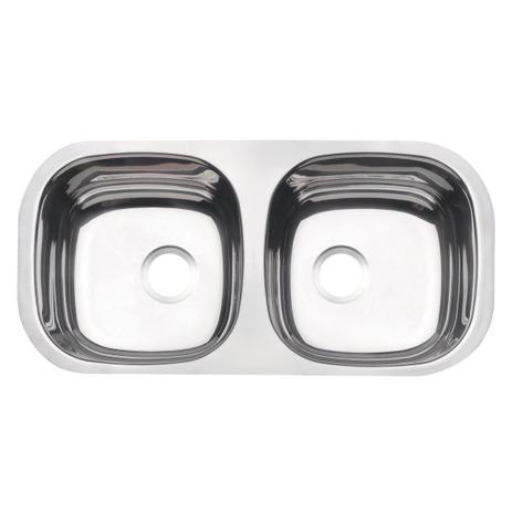 Cuba Dupla Retangular Horizontal Inox 78X40 Polido c/Furo para válvula de Ø 3 1/2” Tramontina Menor preço em Cuba Dupla Retangular Horizontal Inox 78X40 Polido c/Furo para válvula de Ø 3 1/2” Tramontina