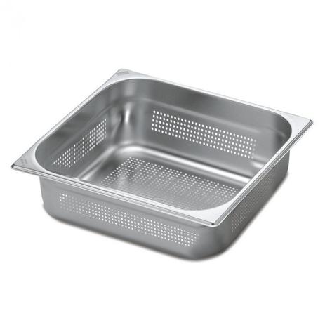 Cuba Gastronômica em Aço Inox Perfurada 2/3 3,4L com Alça Tramontina Menor preço em Cuba Gastronômica em Aço Inox Perfurada 2/3 3,4L com Alça Tramontina