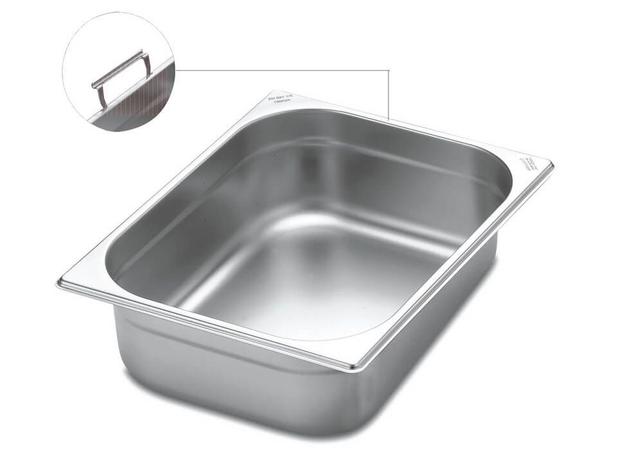 Cuba Gastronômica GN 1/2 x 65 mm Aço Inox com Alças Móveis Tramontina - TMT 032 Menor preço em Cuba Gastronômica GN 1/2 x 65 mm Aço Inox com Alças Móveis Tramontina - TMT 032
