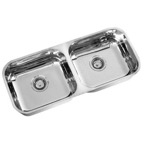Cuba Inox Franke Dupla N3 Horizontal com válvulas 4.1/2 Menor preço em Cuba Inox Franke Dupla N3 Horizontal com válvulas 4.1/2