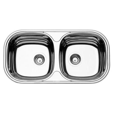 Cuba Inox Tramontina Dupla Retangular 2C 34 BL Perfecta Menor preço em Cuba Inox Tramontina Dupla Retangular 2C 34 BL Perfecta