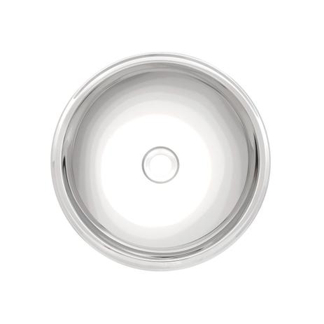 Cuba Lavabo Aco Inox Redondo 24cm Alto Brilho c/Furo para válvula de Ø 1 1/4” Tramontina Menor preço em Cuba Lavabo Aco Inox Redondo 24cm Alto Brilho c/Furo para válvula de Ø 1 1/4” Tramontina