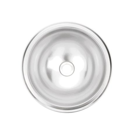 Cuba Lavatório Alto Brilho Aco Inox Redondo 24 Acetinado c/Furo para válvula de Ø 1 1/4” Tramontina Menor preço em Cuba Lavatório Alto Brilho Aco Inox Redondo 24 Acetinado c/Furo para válvula de Ø 1 1/4” Tramontina