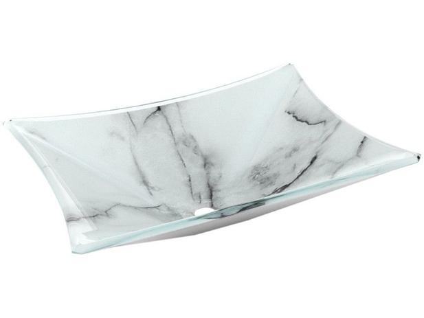 Cuba para Banheiro VB Cristais Simples de Vidro - de Apoio Retangular 40x28cm Mármore Branco é boa?