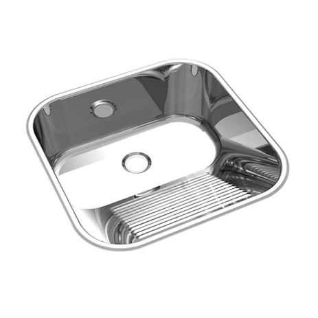 Cuba para tanque de inox 40x40x22cm prata Mekal Menor preço em Cuba para tanque de inox 40x40x22cm prata Mekal