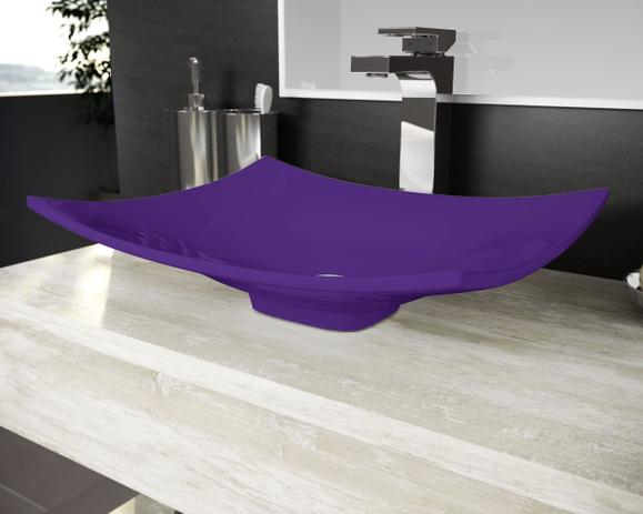 Cuba Pia De Apoio Para Banheiro Toleato Bari 43 Cm Marmorite Ameixa Roxo - Sao joao é boa?