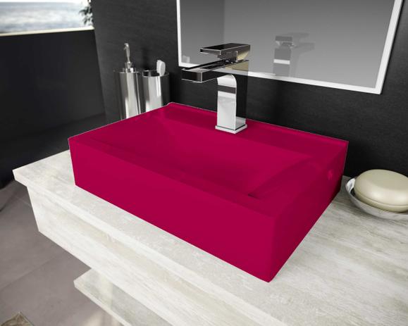 Cuba Pia De Apoio Para Banheiro Toleato Braga 45 Cm Marmorite Rosa Pink Fúcsia - Sao joao é boa?