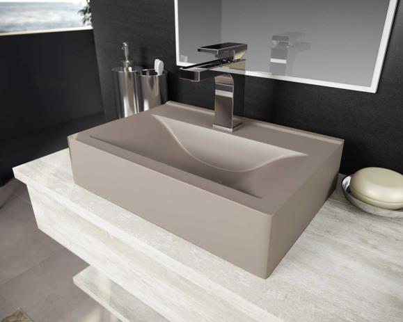 Cuba Pia De Apoio Para Banheiro Toleato Braga 45 Cm Marmorite Taupe Fosco - Sao joao é boa?