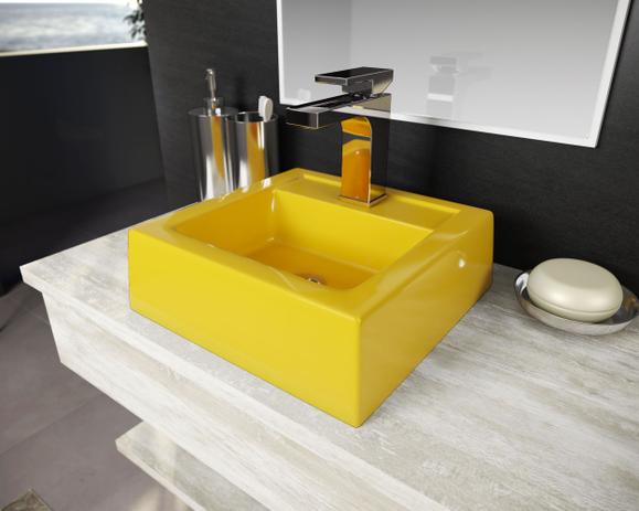 Cuba Pia De Apoio Para Banheiro Toleato Bréscia 34 Cm Marmorite Amarelo Girassol - Sao joao é boa?