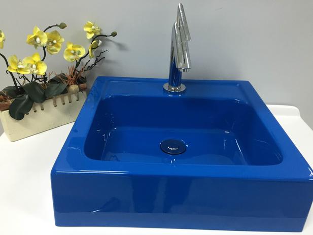 Cuba Pia De Apoio Para Banheiro Toleato Gênova 41 Cm Marmorite Azul Bic - Sao joao é boa?