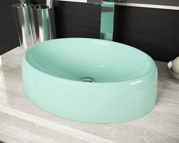 Cuba Pia De Apoio Para Banheiro Toleato Oval Luzza 39 Cm Marmorite Verde Mar é boa?