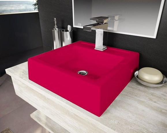 Cuba Pia De Apoio Para Banheiro Toleato Quadrada Gênova 41 Cm Marmorite Rosa Pink Fúcsia é boa?