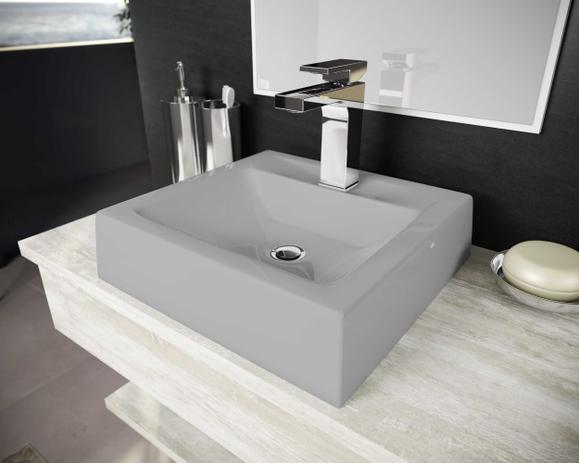 Cuba Pia De Apoio Para Banheiro Toleato Quadrada Print 40 Cm Marmorite Cinza Grey é boa?