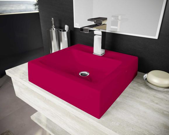 Cuba Pia De Apoio Para Banheiro Toleato Quadrada Print 40 Cm Marmorite Rosa Pink Fúcsia é boa?