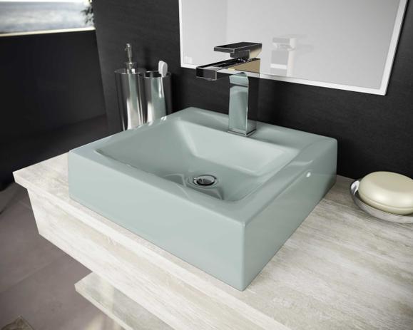 Cuba Pia De Apoio Para Banheiro Toleato Quadrada Print 40 Cm Marmorite Verde Acqua é boa?