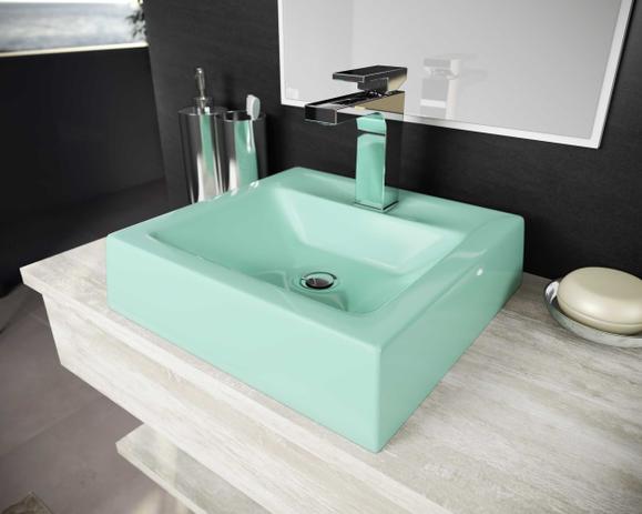 Cuba Pia De Apoio Para Banheiro Toleato Quadrada Print 40 Cm Marmorite Verde Mar é boa?