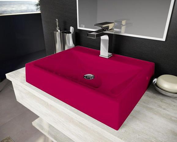 Cuba Pia De Apoio Para Banheiro Toleato Retangular Advance 50 Cm Marmorite Pink Fúcsia é boa?