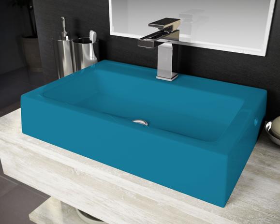 Cuba Pia De Apoio Para Banheiro Toleato Retangular Athenas 57.5 Cm Marmorite Azul Turquesa é ruim? Cuba Pia De Apoio Para Banheiro Toleato Retangular Athenas 57.5 Cm Marmorite Azul Turquesa é boa?