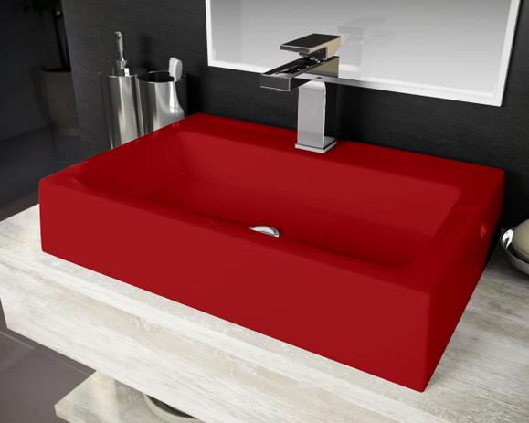 Cuba Pia De Apoio Para Banheiro Toleato Retangular Athenas 57.5 Cm Marmorite Vermelho é boa?