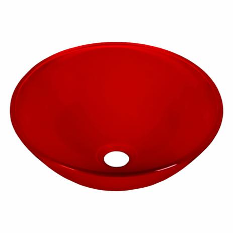 Cuba Redonda 30cm em Vidro Temperado Vermelho - Vb Menor preço em Cuba Redonda 30cm em Vidro Temperado Vermelho - Vb