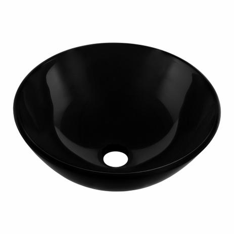 Cuba Redonda 35cm em Vidro Temperado Preto - Vb Menor preço em Cuba Redonda 35cm em Vidro Temperado Preto - Vb