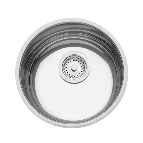 Cuba Redonda Standard Aco Inox 30X14 Polido c/válvula de Ø 3 1/2” s/escape Tramontina Menor preço em Cuba Redonda Standard Aco Inox 30X14 Polido c/válvula de Ø 3 1/2” s/escape Tramontina