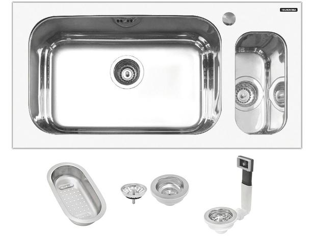 Cuba Simples e Auxiliar de Sobrepor para Cozinha - Tramontina Inox Retangular 86x44cm Prime Vitra Menor preço em Cuba Simples e Auxiliar de Sobrepor para Cozinha - Tramontina Inox Retangular 86x44cm Prime Vitra