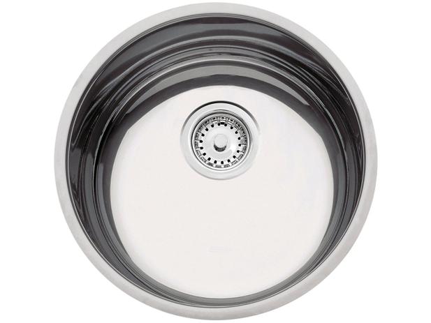 Cuba Simples para Cozinha Tramontina Inox - Redonda 35x14cm Perfecta Luna Menor preço em Cuba Simples para Cozinha Tramontina Inox - Redonda 35x14cm Perfecta Luna
