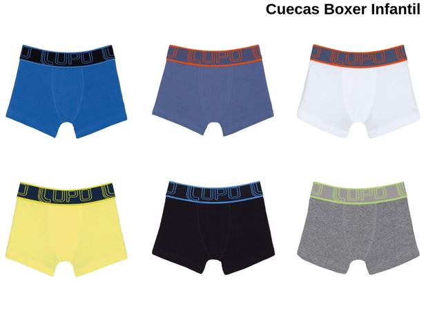 Cueca Boxer Box Infantil Lupo Meninos Kids Algodão Original Menor preço em Cueca Boxer Box Infantil Lupo Meninos Kids Algodão Original