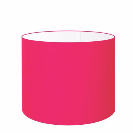 Menor preço em Cupula em Tecido Cilindrica Abajur Luminaria Cp-4146 40x30cm Rosa Pink - Vivare iluminação