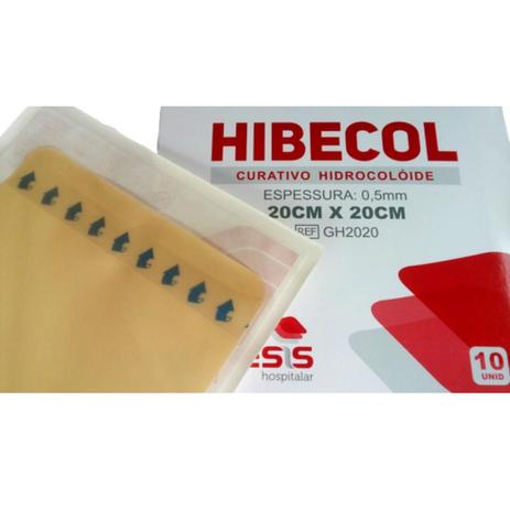 Curativo Hidrocoloide Hibecol 20cmx20cm 2 Unidade -