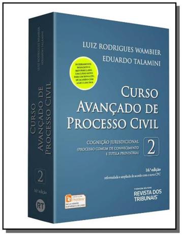 Curso avancado de processo civil: cognicao jurispr - Revista dos tribunais Menor preço em Curso avancado de processo civil: cognicao jurispr - Revista dos tribunais