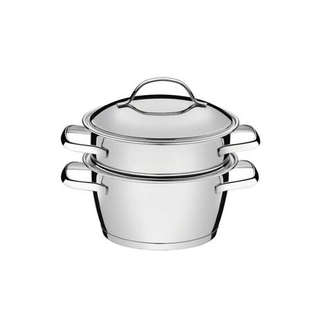 Cuscuzeira de Aço Inox Allegra 2 Peças - Tramontina Menor preço em Cuscuzeira de Aço Inox Allegra 2 Peças - Tramontina