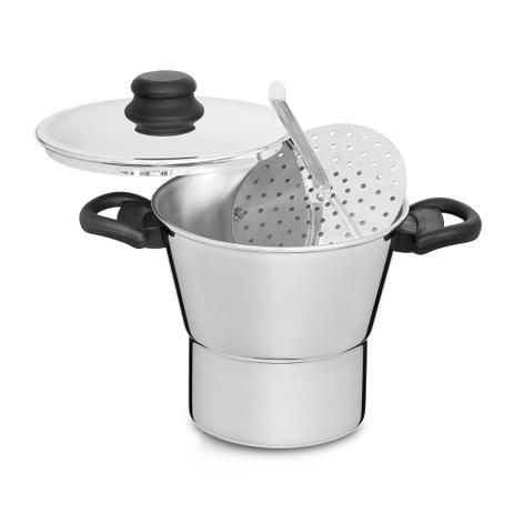 Cuscuzeira inteiriça de alumínio polido 16cm 2,3L - Nigro (Cód. 3844) Menor preço em Cuscuzeira inteiriça de alumínio polido 16cm 2,3L - Nigro (Cód. 3844)