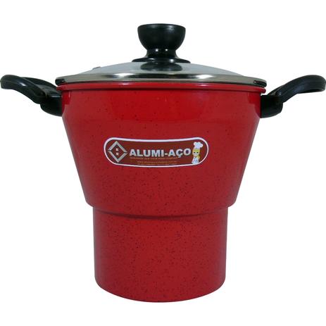 Cuscuzeira Morango 18cm - Tampa de Vidro - Alumi-aço Menor preço em Cuscuzeira Morango 18cm - Tampa de Vidro - Alumi-aço
