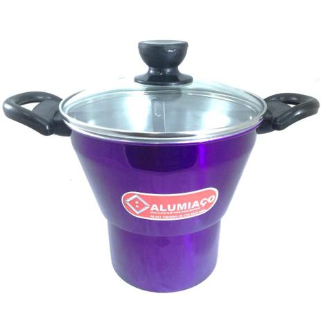 Cuscuzeira Roxa 18cm - Alumi-aço Menor preço em Cuscuzeira Roxa 18cm - Alumi-aço