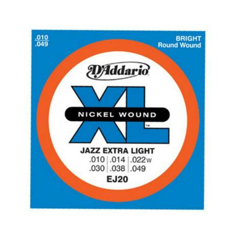 D - Addario Encordoamento Para Guitarra Jazz (.010.049) EJ20 - D addario Menor preço em D - Addario Encordoamento Para Guitarra Jazz (.010.049) EJ20 - D addario