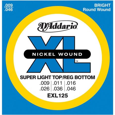 DAddario - Encordoamento 009 Para Guitarra EXL125 - D addario Menor preço em DAddario - Encordoamento 009 Para Guitarra EXL125 - D addario