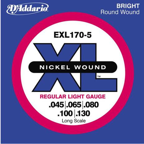 DAddario - Encordoamento Para Baixo 5 Cordas 045 EXL170 - D addario Menor preço em DAddario - Encordoamento Para Baixo 5 Cordas 045 EXL170 - D addario