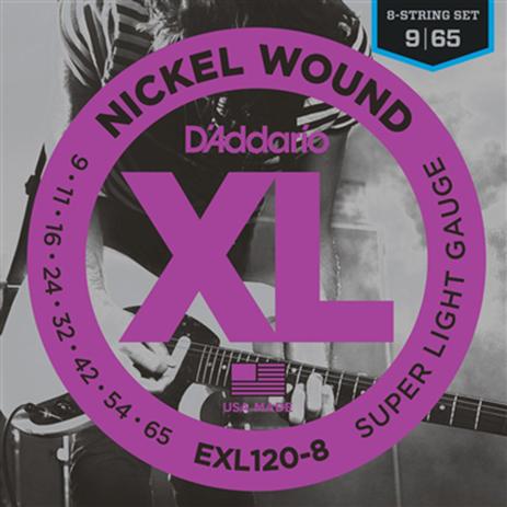 DAddario - Encordoamento Para Guitarra 8C 009 EXL1208 - D addario Menor preço em DAddario - Encordoamento Para Guitarra 8C 009 EXL1208 - D addario