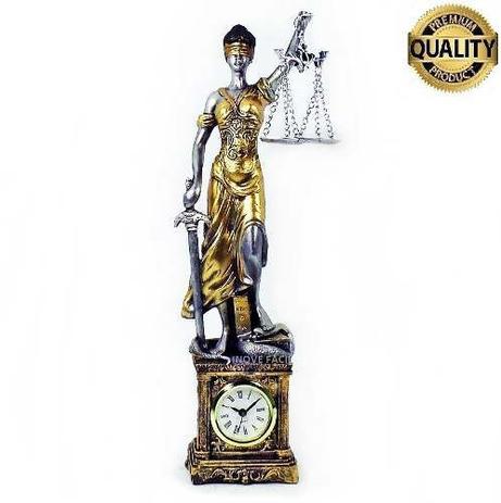 Dama Da Justiça Direito Têmis Resina - Com Relógio - 34cm - Inove Fácil Menor preço em Dama Da Justiça Direito Têmis Resina - Com Relógio - 34cm - Inove Fácil