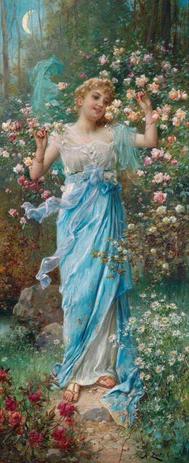 Dança das Flores - Hans Zatzka - Tela 30x73 Para Quadro - Santhatela é boa?
