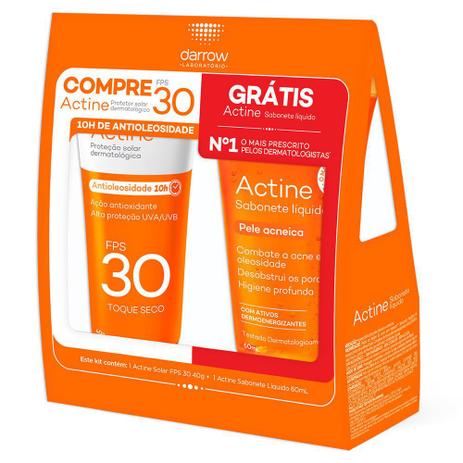 Darrow Actine Kit Protetor Solar + Sabonete Líquido Facial Menor preço em Darrow Actine Kit Protetor Solar + Sabonete Líquido Facial
