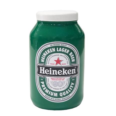 Decorativo Pote Heineken Cerveja Enfeite de Vidro Cor Verde - Maisaz é boa?