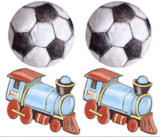 Decoupage Aplique em Papel e MDF Bola e Trem APM3-074 - Litoarte é boa?