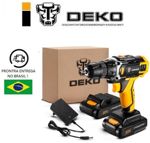 DEKO Parafusadeira/Furadeira 20V 3/8 Pol. 42Nm 2 Baterias Menor preço em DEKO Parafusadeira/Furadeira 20V 3/8 Pol. 42Nm 2 Baterias