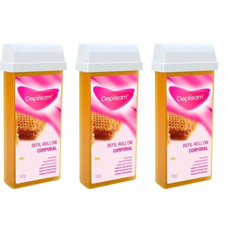 Depilsam Mel Cera Depilatória Corporal Refil 100g (Kit C/03) Menor preço em Depilsam Mel Cera Depilatória Corporal Refil 100g (Kit C/03)