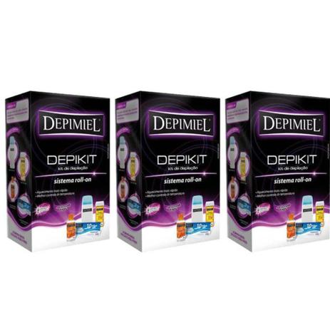Depimiel Cera Depilatória Rolon + Aparelho (Kit C/03) Menor preço em Depimiel Cera Depilatória Rolon + Aparelho (Kit C/03)