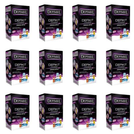 Depimiel Cera Depilatória Rolon + Aparelho (Kit C/12) Menor preço em Depimiel Cera Depilatória Rolon + Aparelho (Kit C/12)
