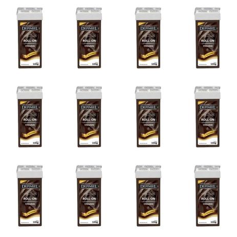Depimiel Chocolate Cera Depilatória Rollon 100g (Kit C/12) Menor preço em Depimiel Chocolate Cera Depilatória Rollon 100g (Kit C/12)